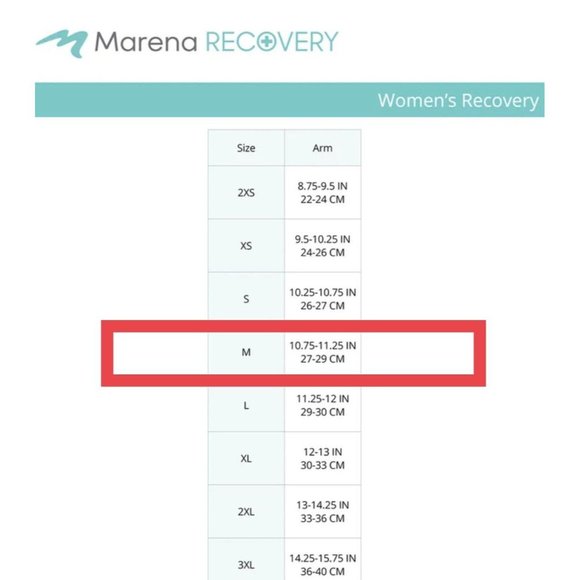 Marena Recovery Compression Sleeves Women's Size M Medium 3/4 Sleeve Arm - Picture 11 of 14